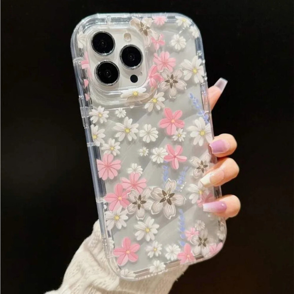 ⚠️Clearance iPhone 15/Pro/Pro Max Pink Floral Phone Case - Picture 2 of 4